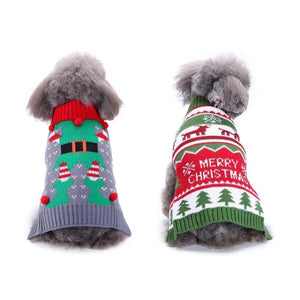 Weihnachtsschneeflocke Warmer Pullover für Hunde