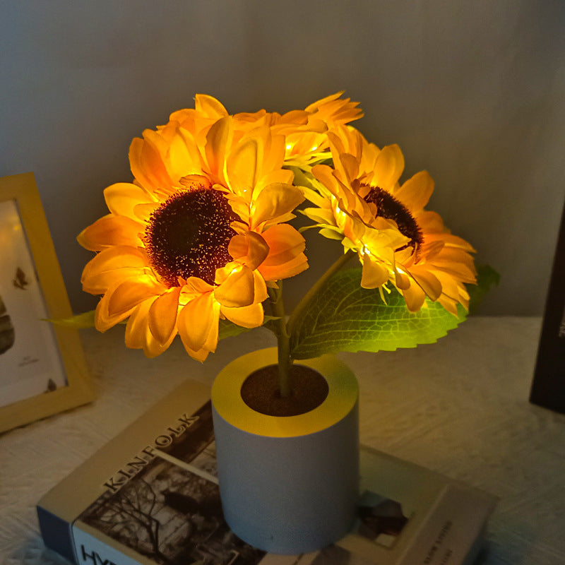Schöne Sonnenblumenlampe