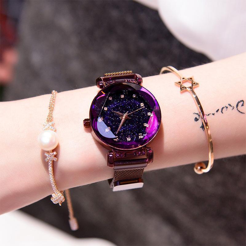Wasserdichte Sternenhimmel Mädchen Armbanduhr