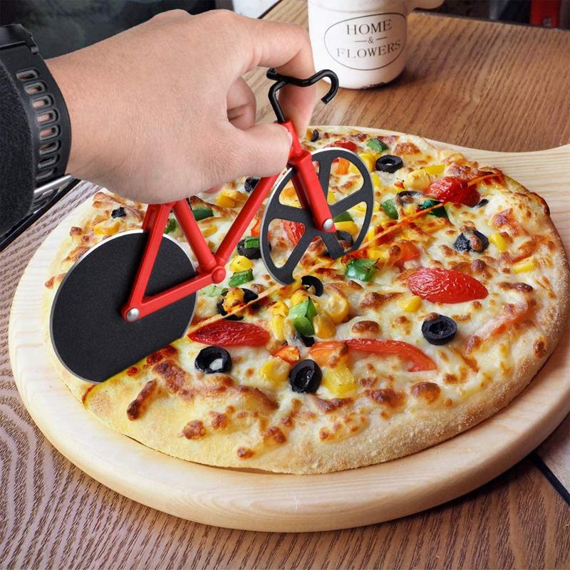 Praktischer Fahrrad Pizzaschneider