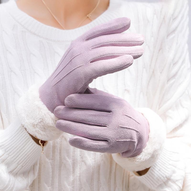 Warme Touchscreen-Handschuhe aus Kunstpelz