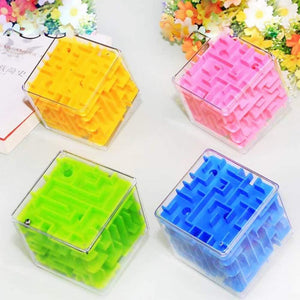 3D Würfel Puzzle Labyrinth Spielzeug (zufällige Farbe)