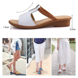Sommer Leder Flip Flops Sandalen für Frauen