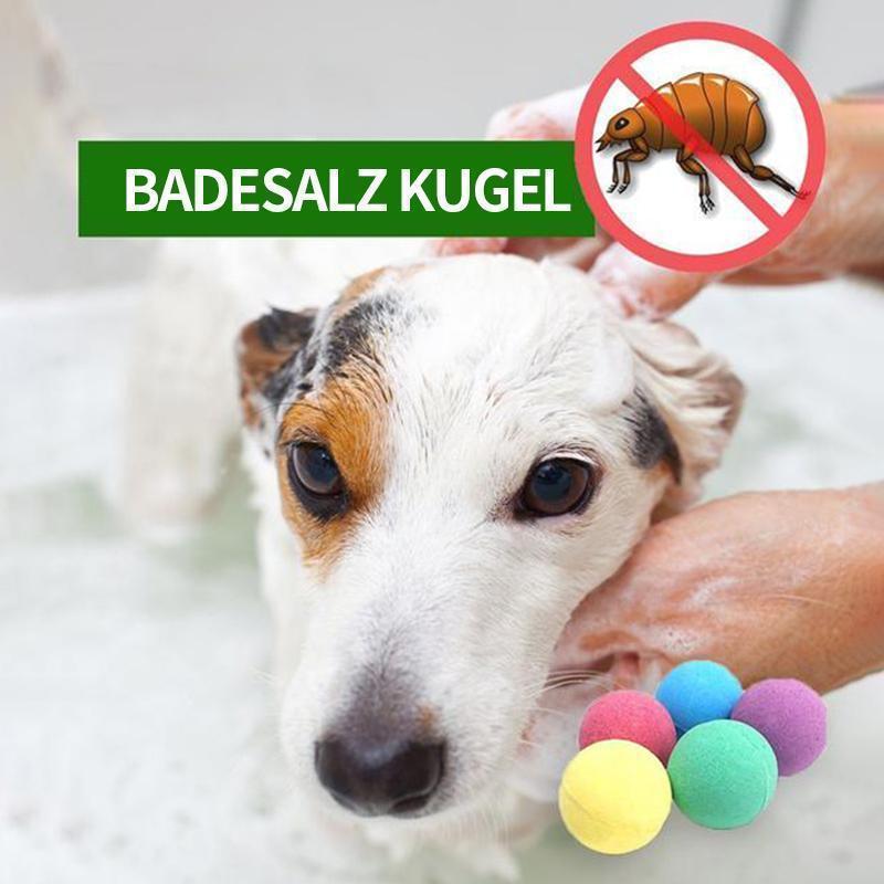 Haustier Anti Floh & Zecken Badesalz Kugel