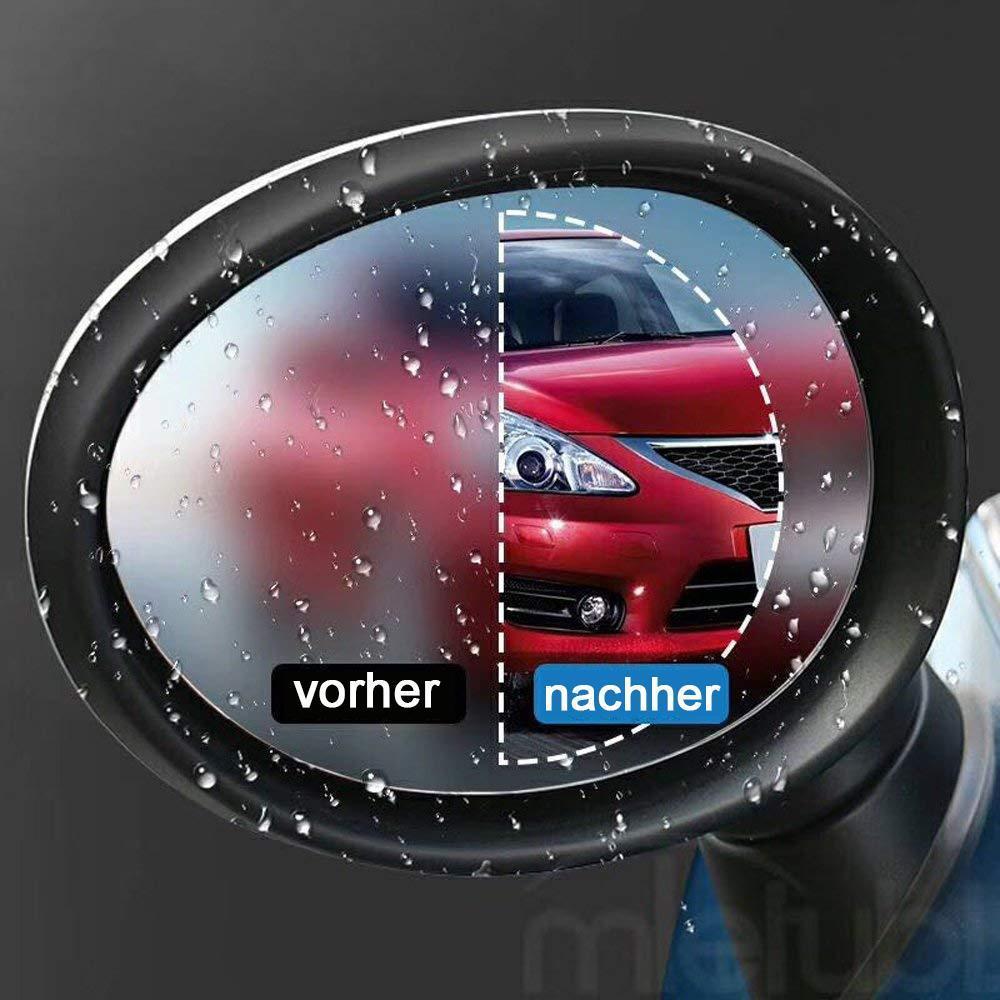 Auto Rückspiegel Schutzfolie, Regenfeste Folie, stark regendicht, Anti-Nebel, Klare Sicht-2St