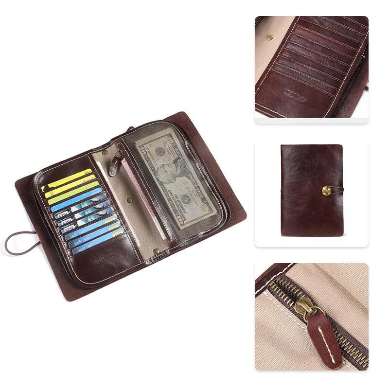 Herren Vintage Kartenhalter lange Brieftasche