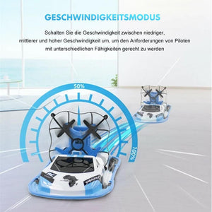Globale Rennwagen-Boot-Drohne 3 in 1