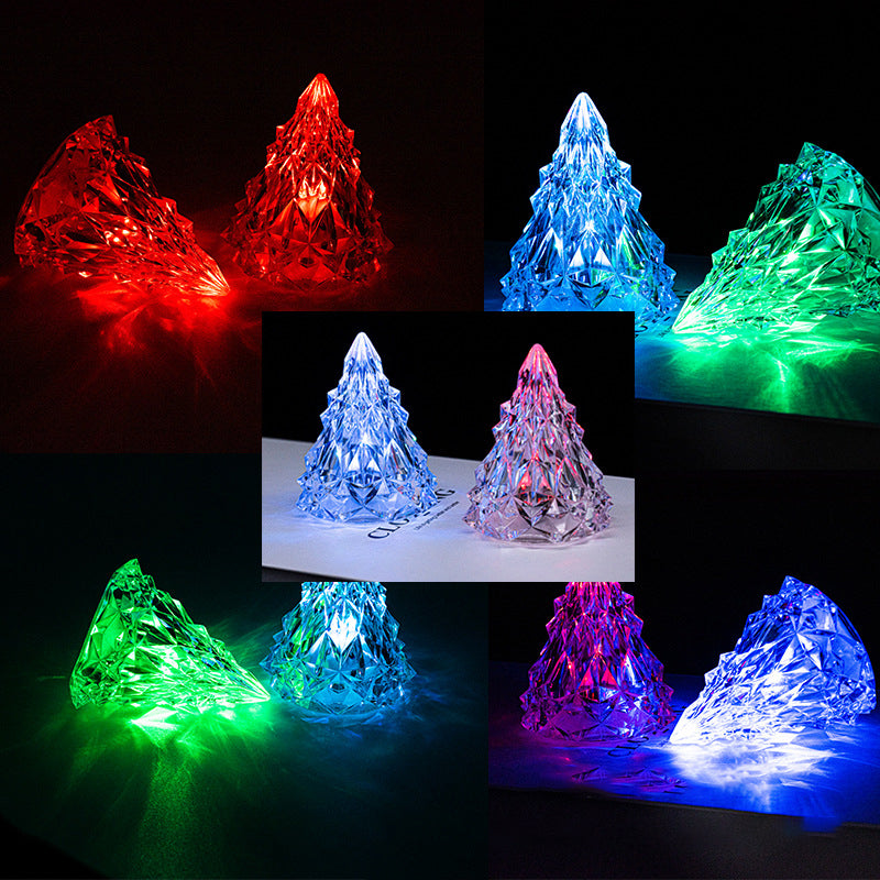 Mini LED Kristall Weihnachtsbaum Nachtlicht